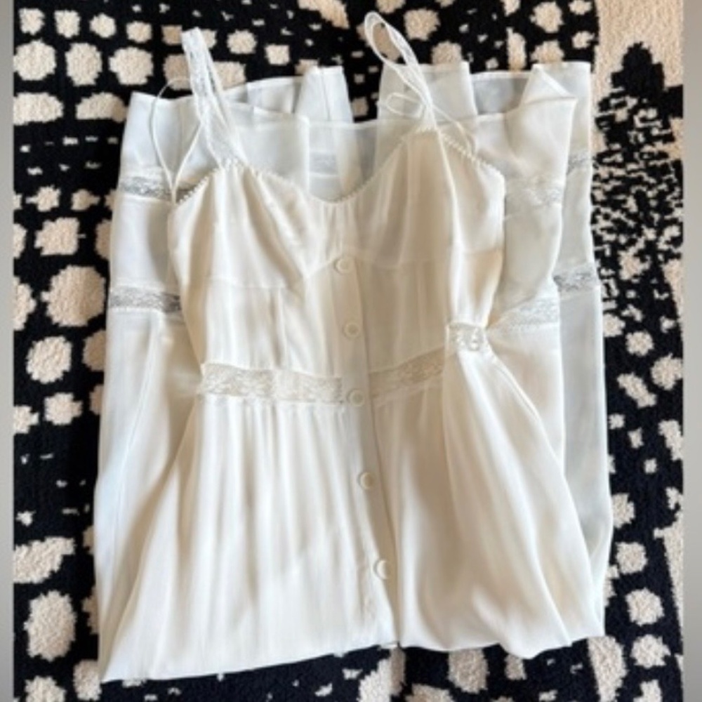 Reformation Wynton Dress In Ivory, brand new, never worn, no flaws.